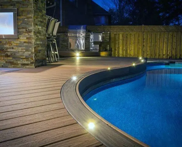 pencahayaan kolam renang decking